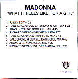 Madonna - What It Feels Like For A Girl